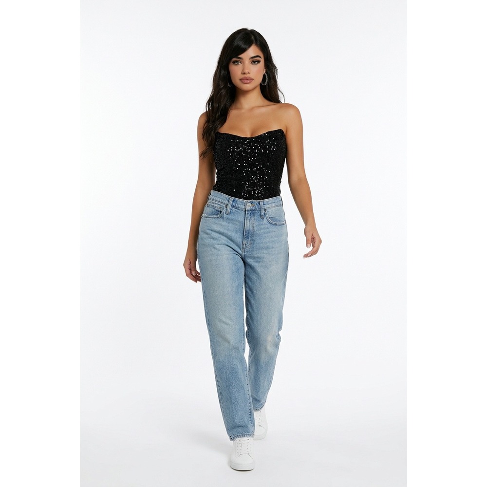 Madewell Relaxed Taper Jeans Light Wash Blue High Rise Denim Womens 33